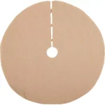 VHC Brands 48 in. Jute Burlap Poinsettia Tree Skirt - Natural Tan Holiday Decor thumbnail 2