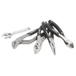 Husky 5-Piece Pliers and Wrench Set, Includes Diagonal, Long Nose, Slip Joint, Groove Joint, and Adjustable Wrench thumbnail 2