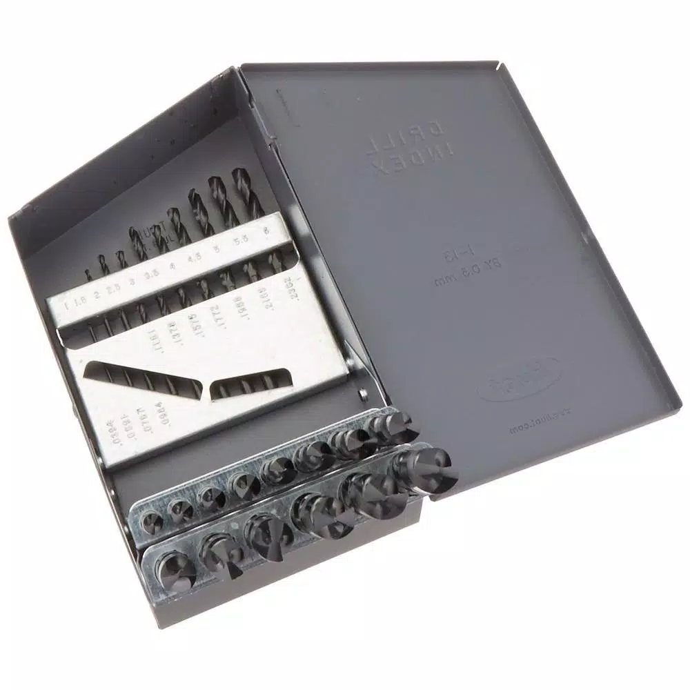 Gyros 25-Piece High Speed Steel Metric Twist Drill Bit Set, 1 mm - 13 mm