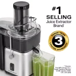 Hamilton Beach 700-Watt Whole Fruit Centrifugal Juice Extractor, 30 oz. Capacity, Black and Stainless Steel thumbnail 7