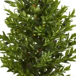 Nearly Natural 40-in. Artificial Olive Cone Topiary Tree with Decorative Planter thumbnail 2