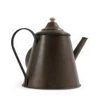 Zentique Dark Grey Distressed Iron Tea Kettle Shaped Analog Desk Clock thumbnail 4
