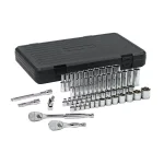 GEARWRENCH 57-Piece 3/8 in. Drive 6-Point SAE/Metric Ratchet and Socket Set thumbnail 1
