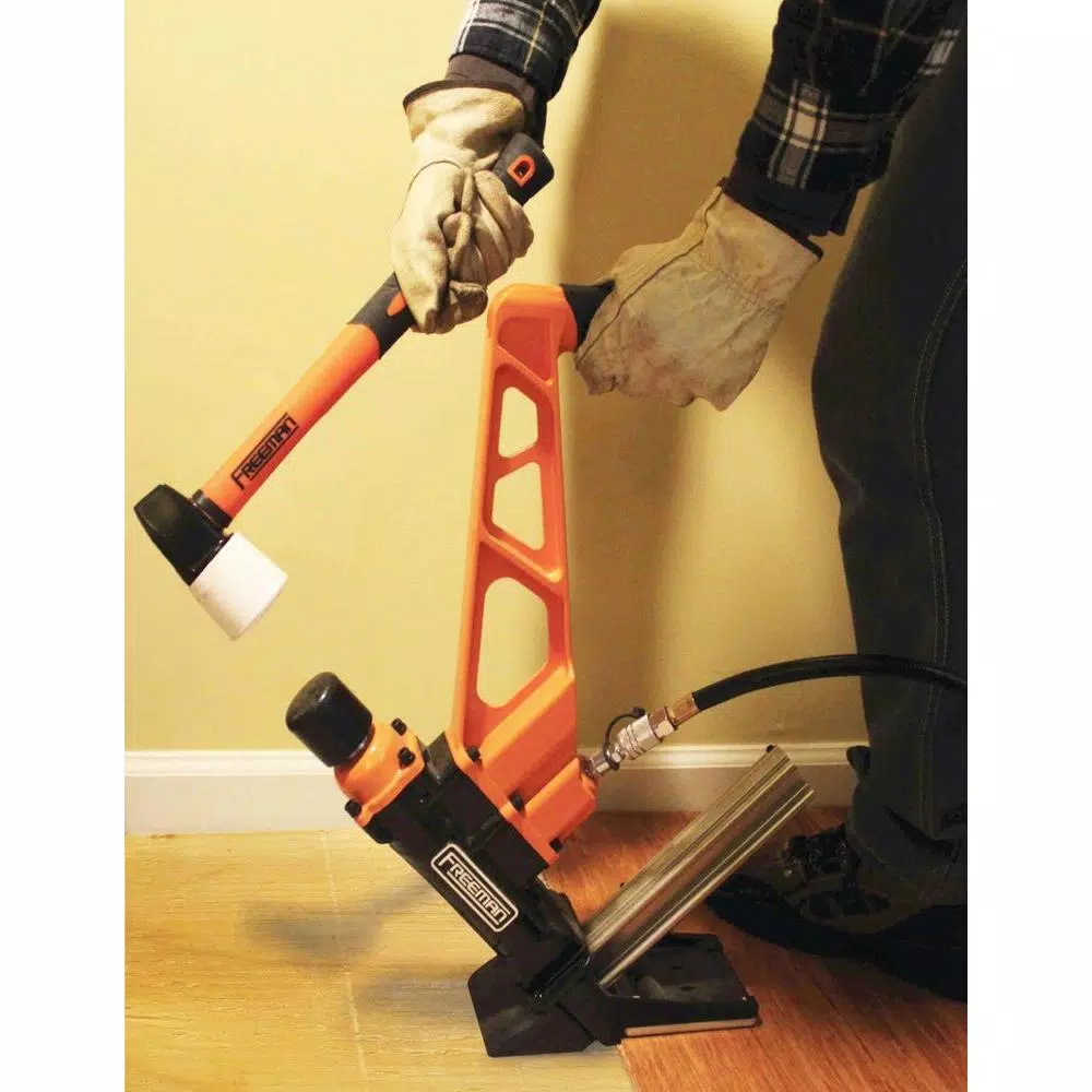 Freeman PDX50Q 3-in-1 Pneumatic Flooring Nailer and Stapler, 15.5 and 16 Gauge