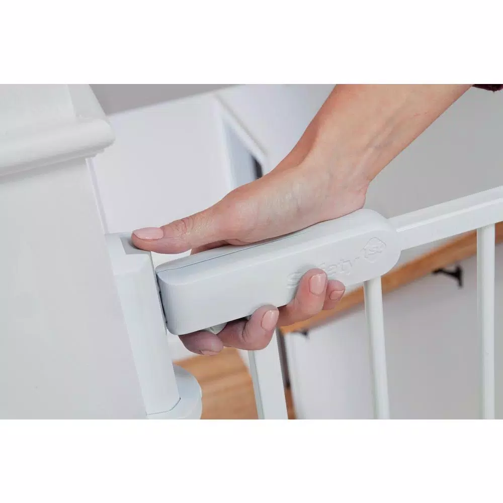 Safety 1st Ready to Install 28 in. Hardware Mounted Child Safety Gate, White