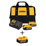 DEWALT 20V MAX XR 5.0 Ah Lithium-Ion Battery & Charger Kit with Soft Bag thumbnail 1