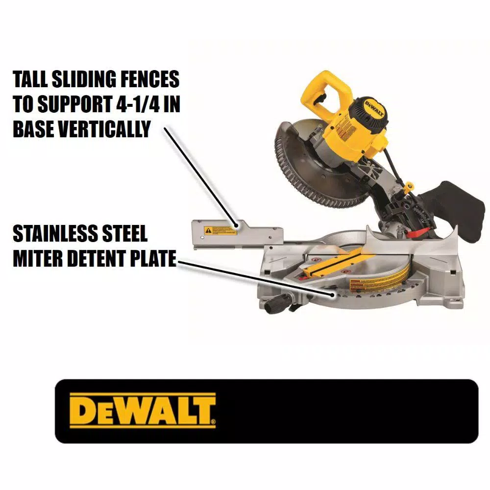 DEWALT DWS713 10 in. 15 Amp Corded Single Bevel Compound Miter Saw