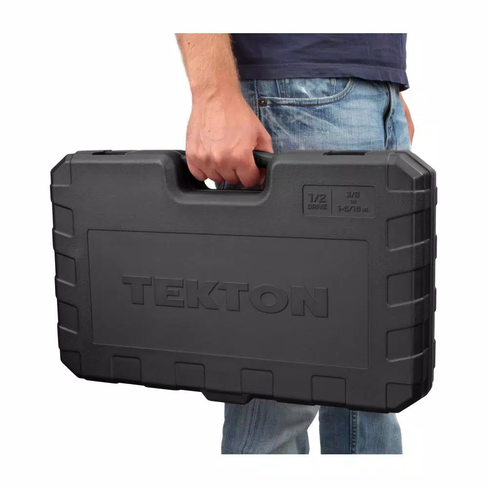 TEKTON 38-Piece 1/2 in. Drive 6-Point Socket and Ratchet Set, SAE (3/8 to 1-5/16 in.)