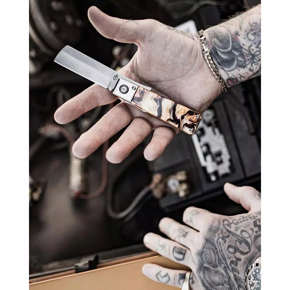 Gerber Jukebox 2.7 in. EDC Pocket Knife with Acrylic Handle and Liner Lock