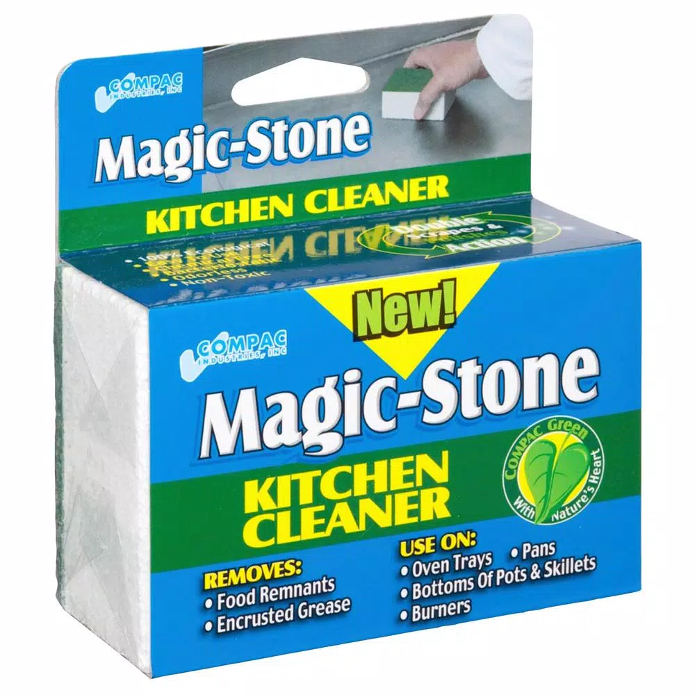 Unbranded Magic-Stone Kitchen Cleaner with 2-Sided Cleaning Stone and Polishing Pad, 4-Pack