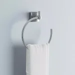 No Drilling Required Hukk Modern Chrome Towel Ring with No-Drill Mounting Hardware thumbnail 2