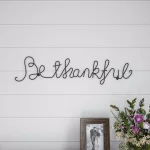 Lavish Home Be Thankful Metal Cutout Wall Decor Sign, Black Farmhouse Style thumbnail 8
