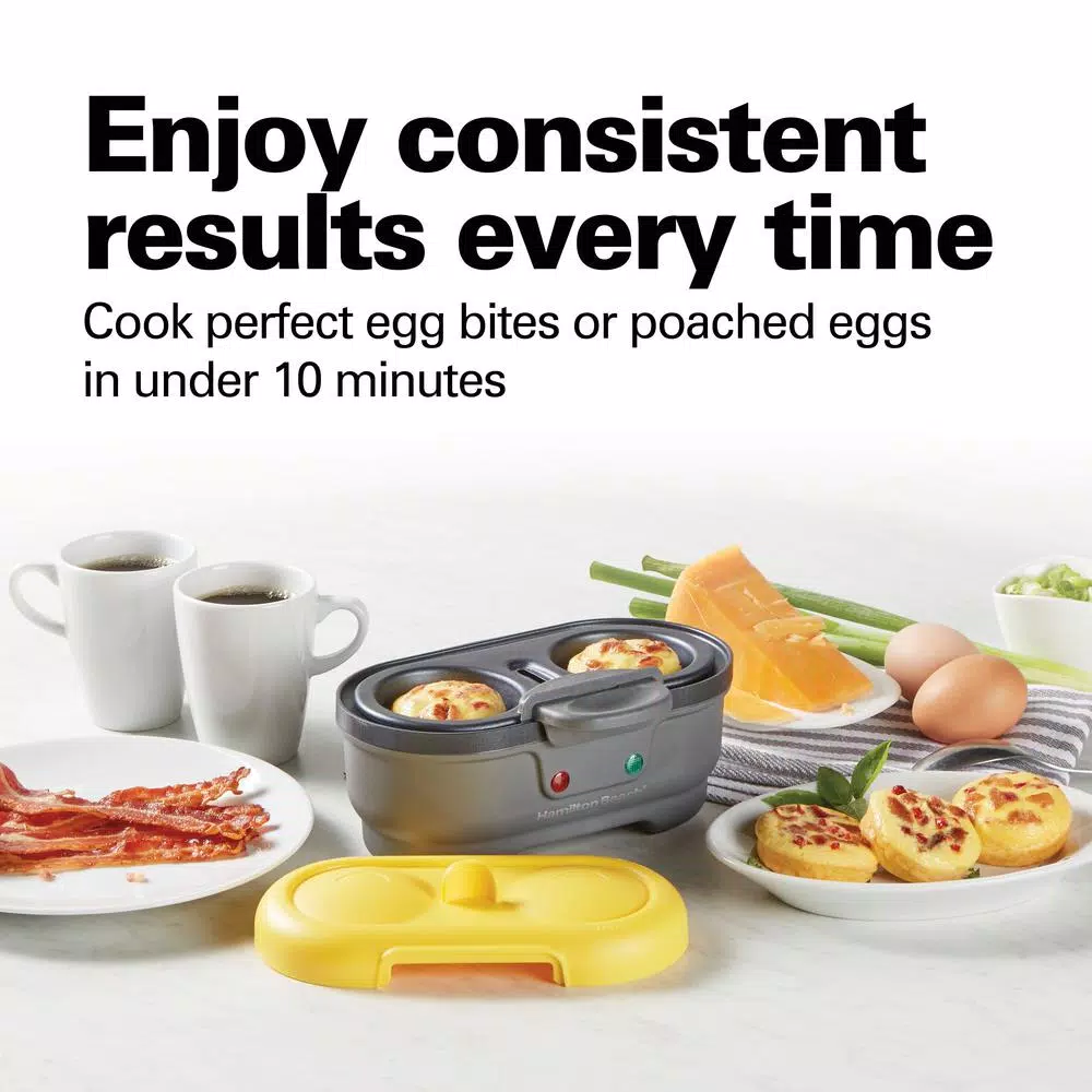 Hamilton Beach Egg Bites and Poached Egg Maker, Grey