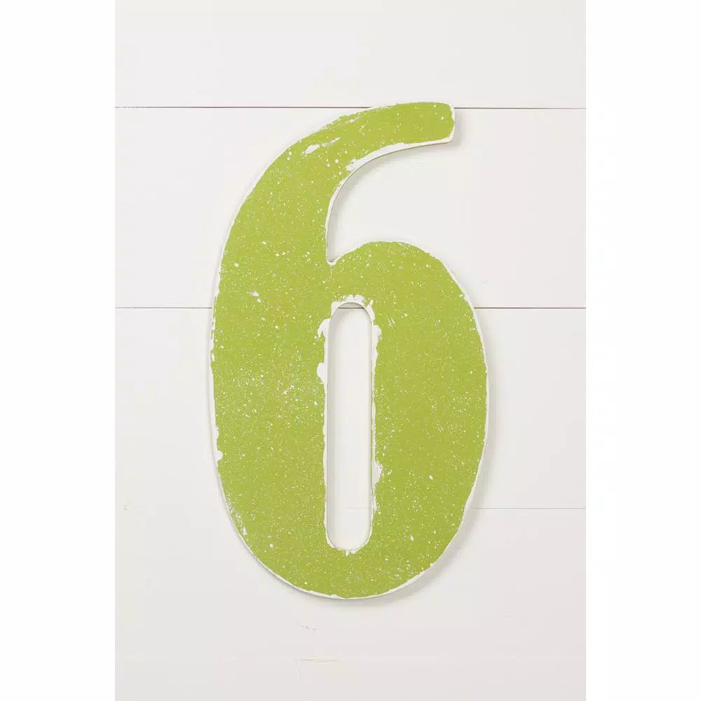 Jeff McWilliams Designs 18 in. Oversized Unfinished Wood Number 6 Wall Decor