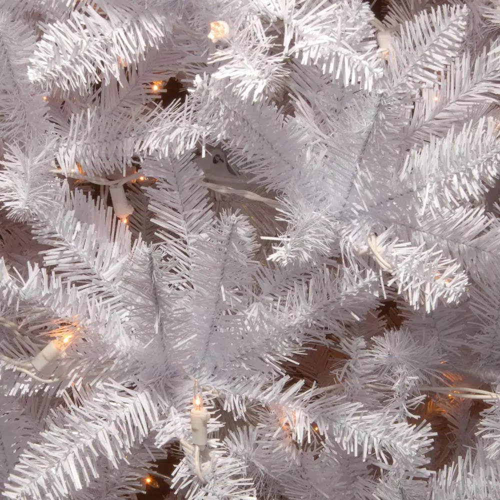 National Tree Company 6.5 ft. Kingswood White Fir Pencil Artificial Christmas Tree with 250 Clear Lights