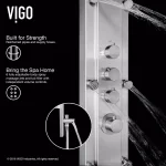 VIGO Mateo 59.5 in. Stainless Steel 6-Jet High Pressure Shower Panel System thumbnail 8