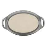 Rachael Ray 1.5 Qt. Gray Ceramic Oval Baker thumbnail 3