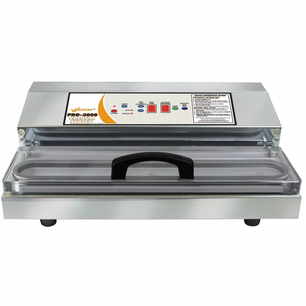 Weston PRO-3000 Stainless Steel Food Vacuum Sealer with Digital Control Panel