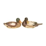 LITTON LANE Amazing Animals Rustic Polystone Decoy Duck Sculptures, Set of 2 thumbnail 1