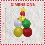 Fraser Hill Farm 8 ft. Pre-Lit Ornament Balls Christmas Inflatable thumbnail 2