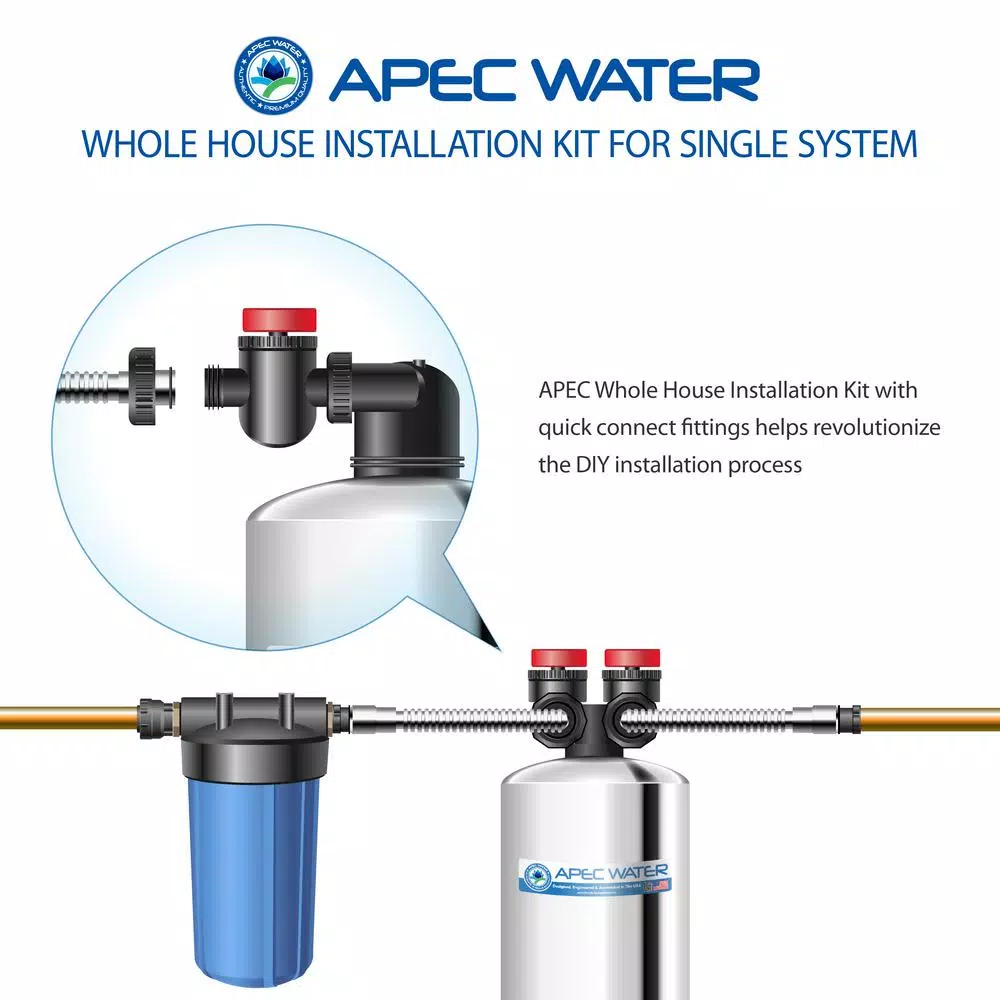 APEC Water Systems APEC Whole House System Single Tank Installation Kit with Quick Connect Fittings