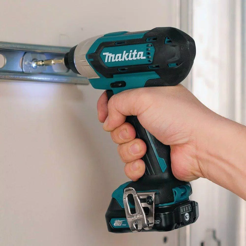 Makita 12V MAX CXT Cordless 1/4 in. Impact Driver Kit with (2) 2.0Ah Batteries, Charger, and Hard Case