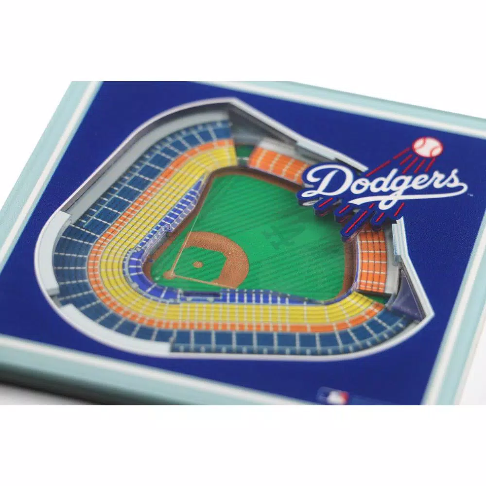 YouTheFan MLB Los Angeles Dodgers StadiumViews 3D Acrylic Coasters, 2-Pack