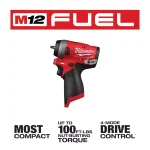 Milwaukee M12 FUEL 1/4 in. Stubby Brushless Cordless Impact Wrench (Tool-Only) thumbnail 14