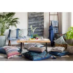 Artistic Weavers Obelu Blue Tapestry Wall Hanging - 30 in. x 60 in. Hand Woven Bohemian Decor thumbnail 1