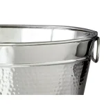 Elegance 7 Gal. Stainless Steel Hammered Oval Party Tub thumbnail 2