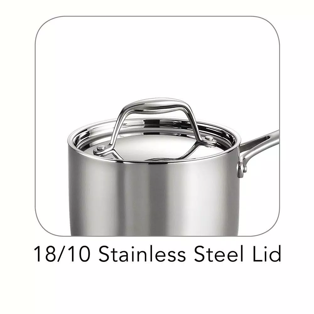 Tramontina 1.5 Qt Tri-Ply Clad Stainless Steel Sauce Pan with Lid