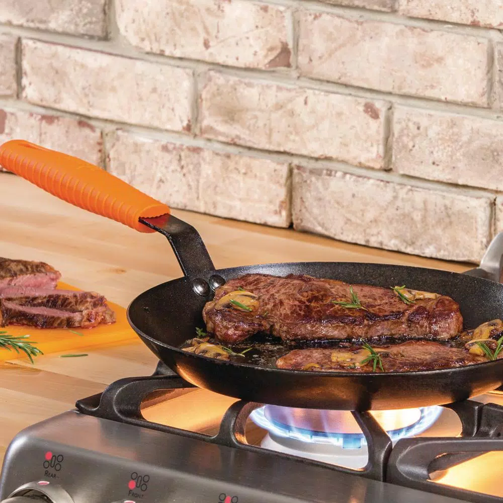 Lodge 12 in. Carbon Steel Skillet with Comfort Grip Handle, Black