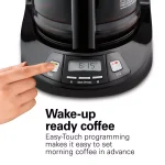 Hamilton Beach 12-Cup Programmable Drip Coffee Maker with Black Stainless Steel Accents thumbnail 9