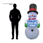 Home Accents Holiday 6 ft. Pre-Lit Animated Shivering Snowman Airblown Inflatable Holiday Decoration thumbnail 3