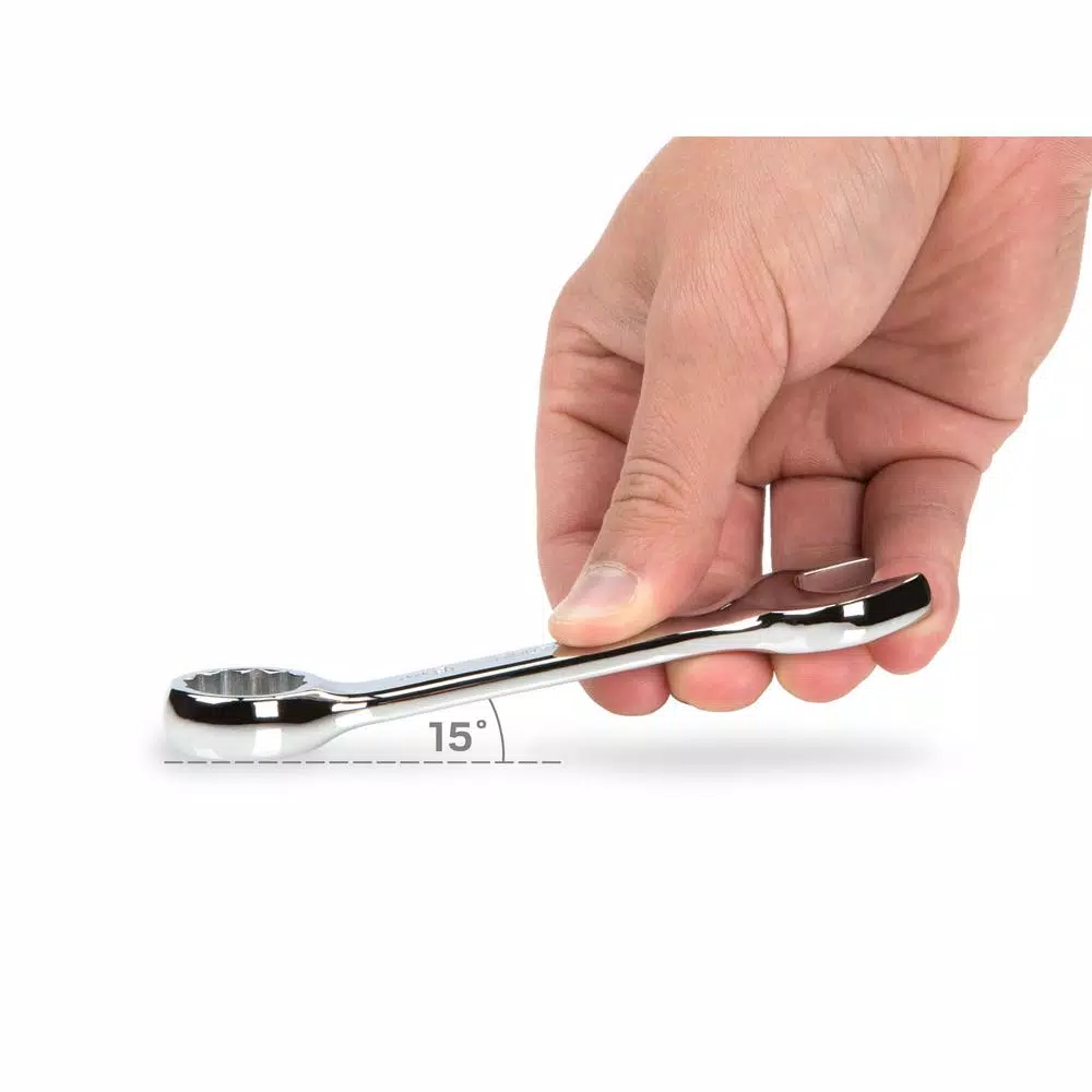 TEKTON 18 mm Stubby Combination Wrench, Chrome Vanadium Steel