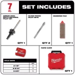 Milwaukee BIG HAWG Carbide Hole Saw Kit, 7-Piece Multi-Material Set thumbnail 2