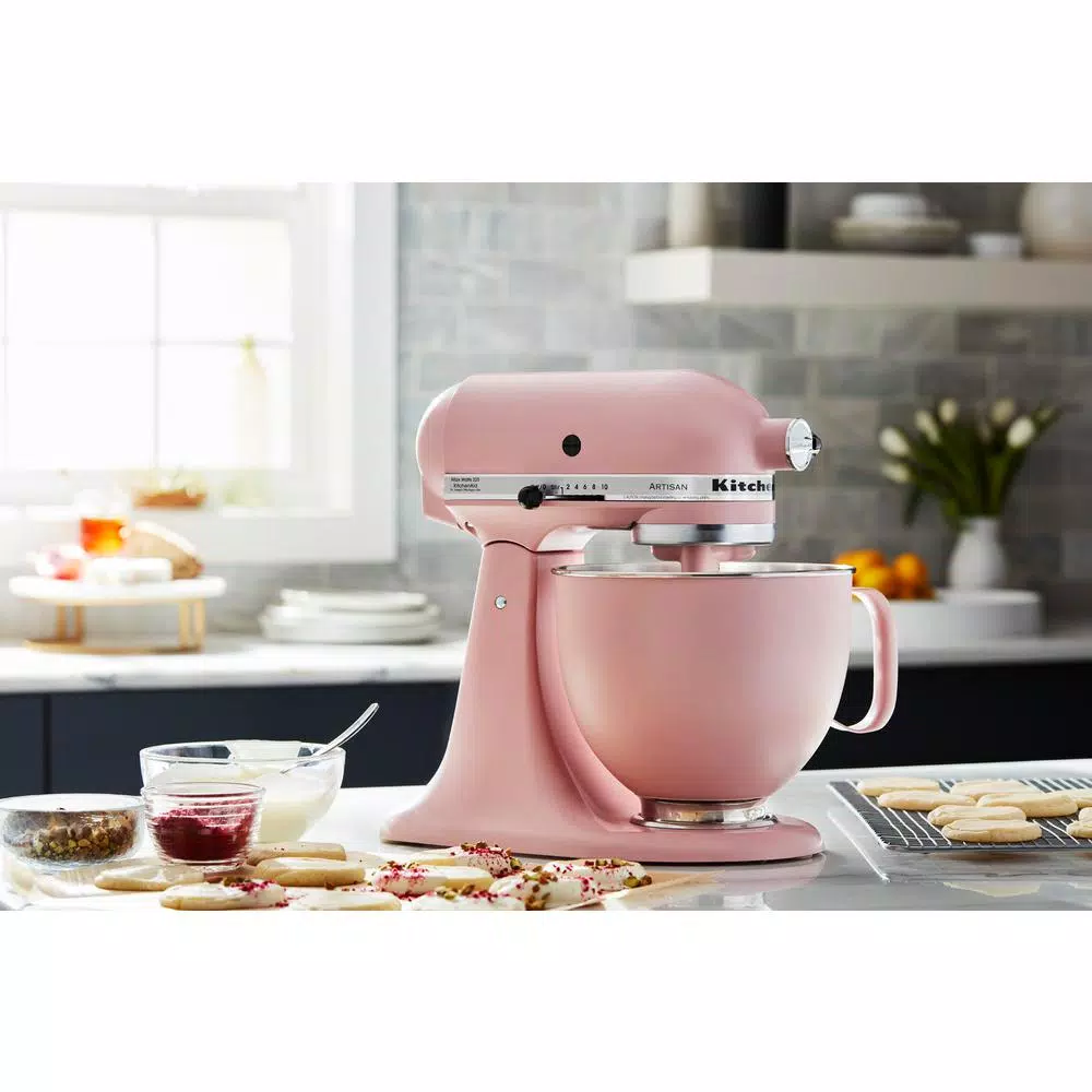 KitchenAid 5 Qt. Stainless Steel Mixing Bowl, Dried Rose Finish, for Tilt-Head Stand Mixers