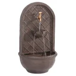 Sunnydaze Decor Messina Solar Powered Outdoor Wall Fountain, Iron Finish Resin Water Feature thumbnail 1