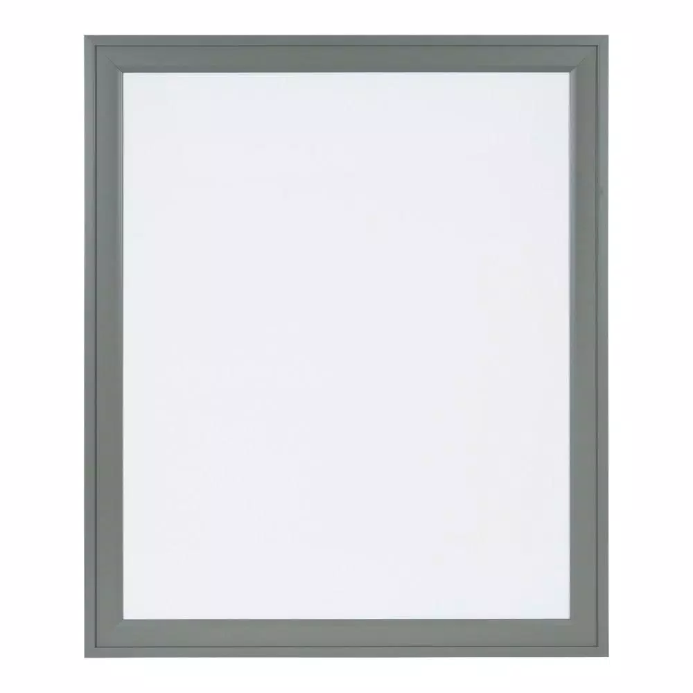DesignOvation Bosc Gray Framed Magnetic Dry Erase Memo Board with Magnets and Marker