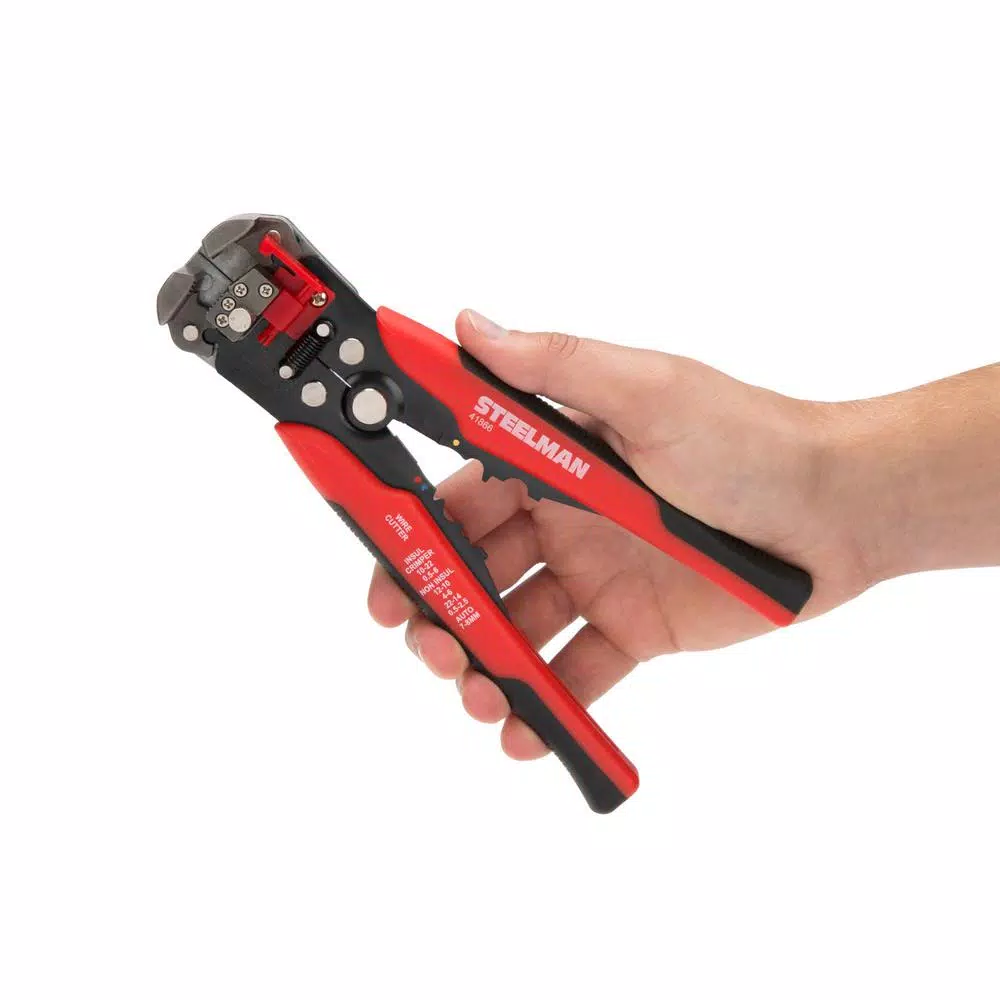 Steelman 41866 Self-Adjusting Wire and Cable Stripper, Cutter, and Crimper