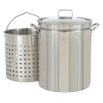 Bayou Classic 62 qt. Stainless Steel Stock Pot Set with Lid and Insert thumbnail 1