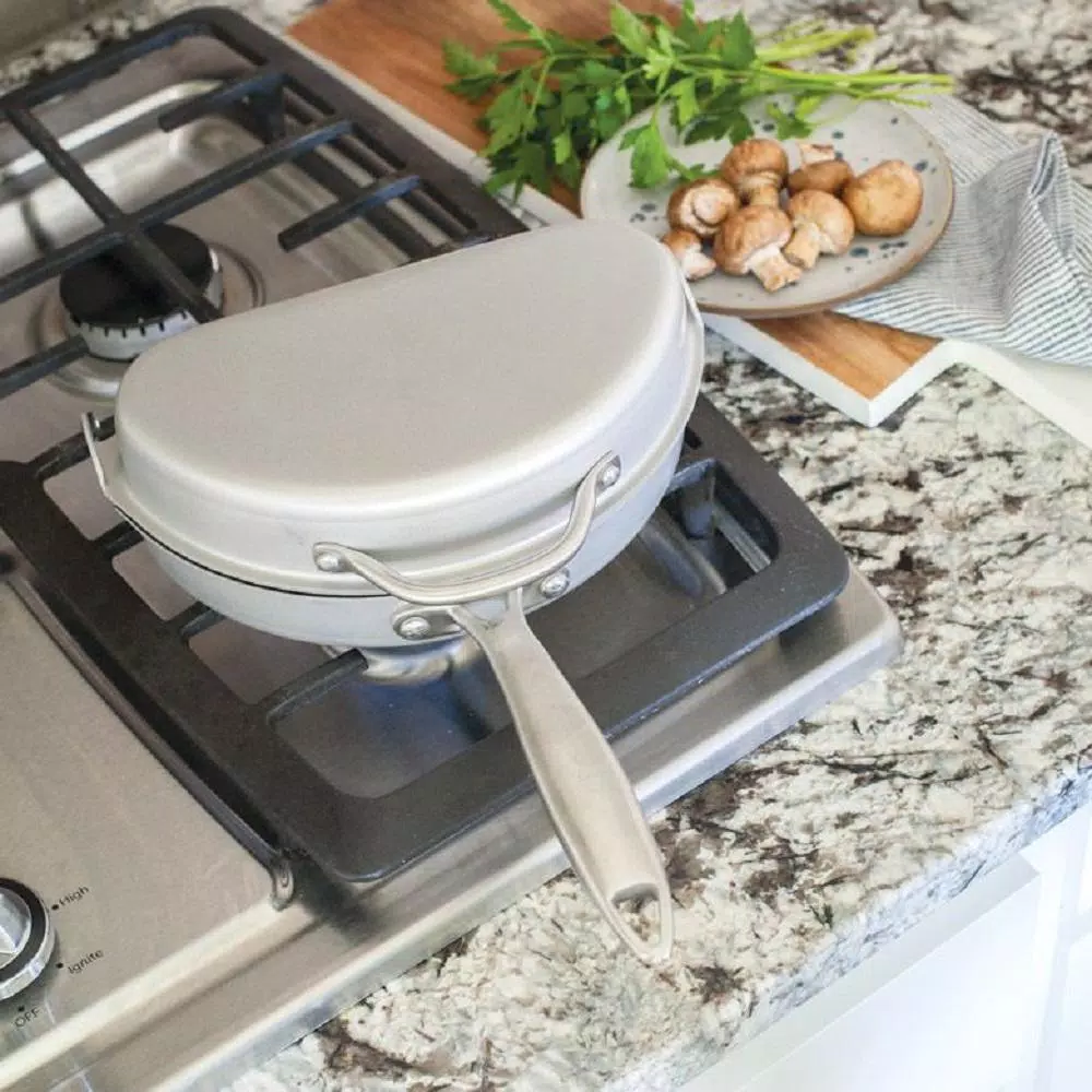 Nordic Ware Aluminum Nonstick Frittata and Omelet Pan with Hinge Design