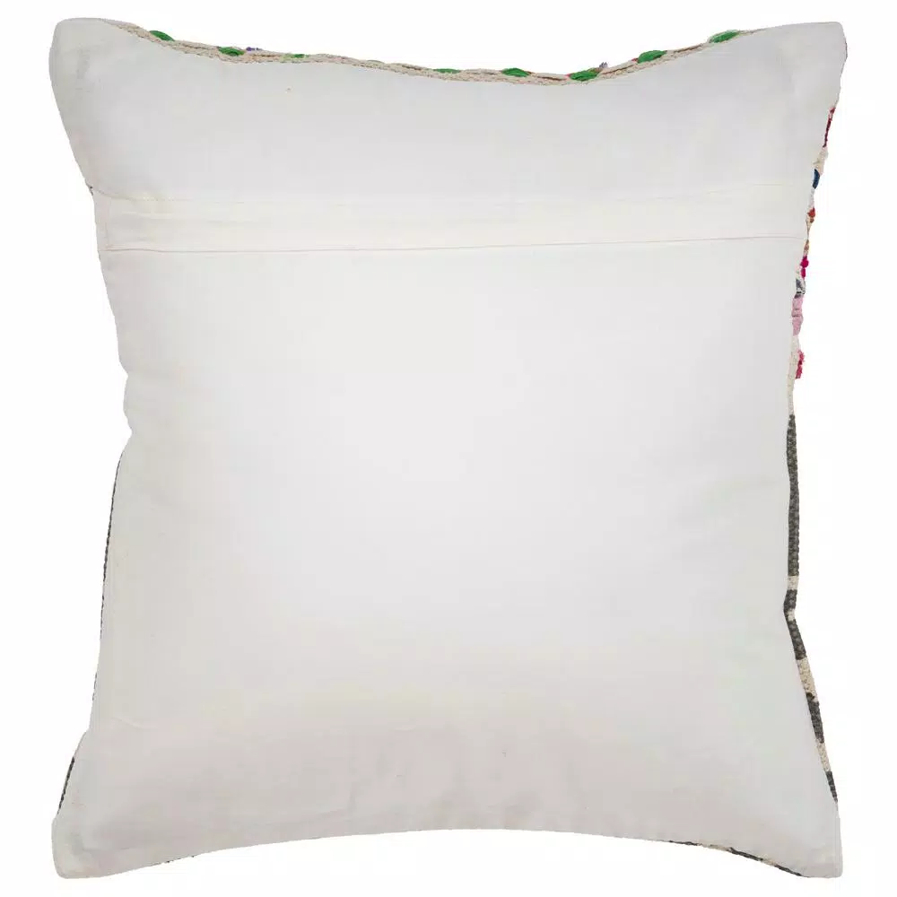 LR Resources Bohemian Geometric Multicolored Throw Pillow, 18 x 18 in. Cotton Blend
