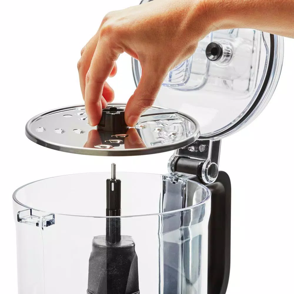 KitchenAid 7-Cup 3-Speed Contour Silver Food Processor with Locking Lid and Stainless Steel Blades