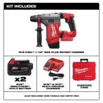 Milwaukee M18 FUEL 1-1/8 in. SDS-Plus Rotary Hammer Kit with (2) 5.0 Ah Batteries and Charger thumbnail 2
