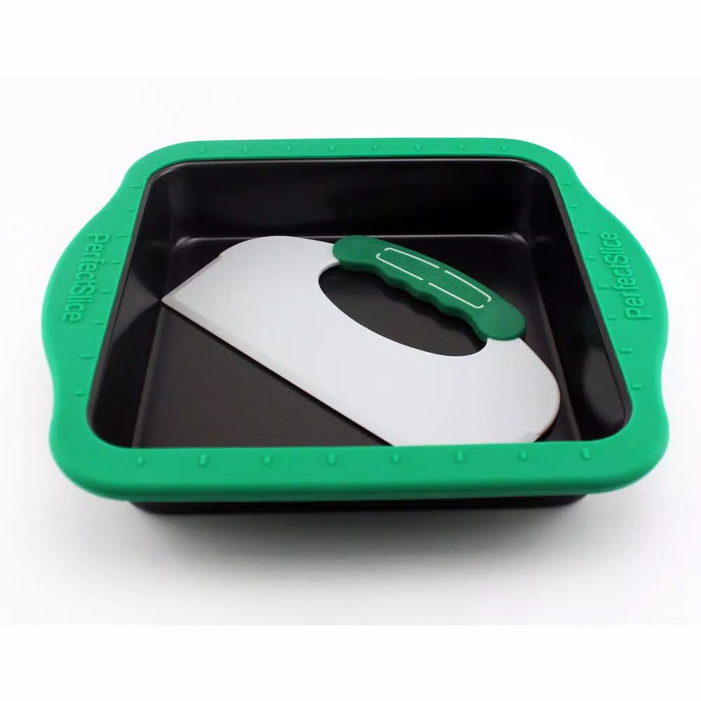 BergHOFF PerfectSlice 4-Piece Bakeware Set with Silicone Slicing Tools and Patented Guideline Grid