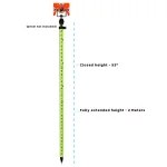 AdirPro 2M Aluminum 3-Position Snap-Lock Telescoping Rover Rod, Green thumbnail 3