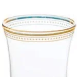 Abigails 12 oz. Clear Glass Tumbler Set with Gold Trim and White Dots, Set of 4 thumbnail 2
