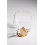 Abigails Elisa Stemless Water Glass Set, Clear with Gold Infused Base, Set of 4 thumbnail 2