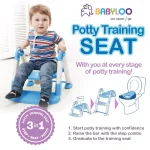 Babyloo Bambino 3-in-1 Convertible Toddler Potty Trainer and Step Stool - Blue thumbnail 11